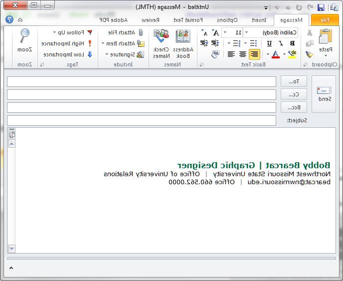 Use the drop-down menus to select which signature you wish for Outlook to use when composing a new message or during replies/forwards.